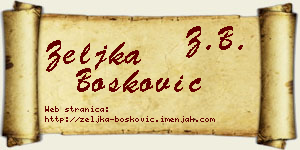 Željka Bošković vizit kartica